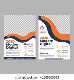 Set of digital marketing flyer templates