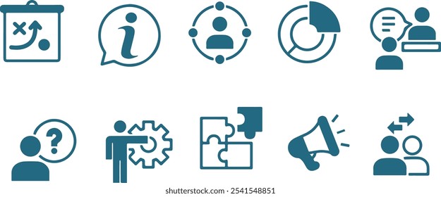 set of digital marketing icon vector design , marketing 