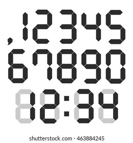 Set Of Digital Numbers