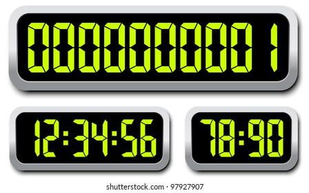 Set of digital numbers