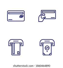 Conjunto de diseño de logotipo de pago digital plantilla vectorial, concepto de diseño de logotipo de empresa, símbolo de icono
