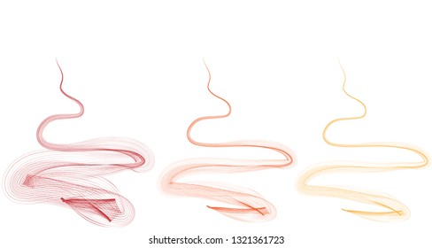 Set of digital realistic smoke vector illustration
