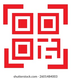 Set of digital scanning qr code icons isolated on a white background. Barcode scanner icon. QR code for payment. QR codes scan in black color flat styles for smartphone. Outline style vector icons