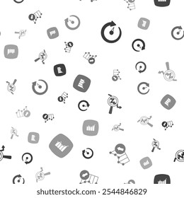 Ajuste el medidor de velocidad digital, el crecimiento financiero, el análisis de datos de Búsqueda y en un patrón continuo. Vector