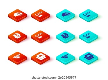 Set Digitales Thermometer, Celsius, Medizin, Meteorologie und Icon. Vektorgrafik