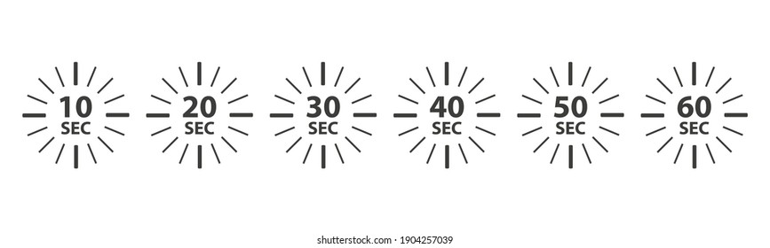 Set Digital timer icons. Vector Illustration 