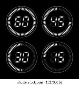 Set of digital timers