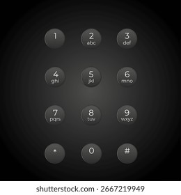 Conjunto de botões digitais da interface do usuário e da Web
