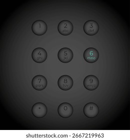 Set of digital UI and web buttons