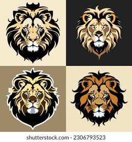 conjunto de imágenes vectoriales digitales del logotipo del unicornio