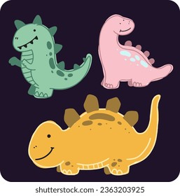 Set von Dinosaurier-Design für Vorlagen.