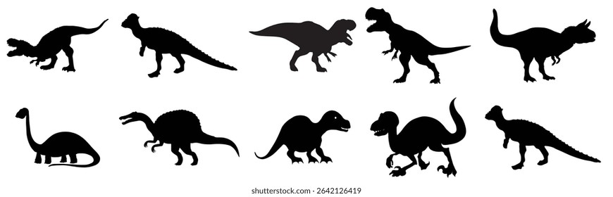 Set of dinosaur vector illustration