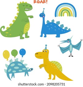 set of dinosaurs for a birthday party