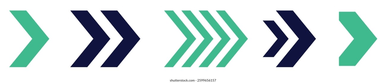 Set directional arrow sign or icons set design