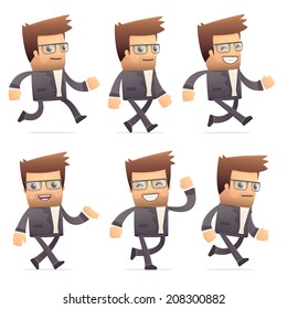 set of director character in different interactive  poses