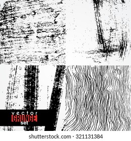 Set of dirty, scratched, smeared, stained textures.