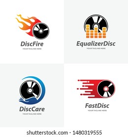 Set of Disc Logo Design Templates