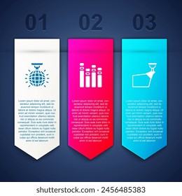 Set Bola Disco, Ecualizador de música y Proyector de películas. Plantilla de infografía de negocios. Vector