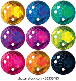 Set of disco balls