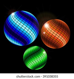 Set the disco balls. Disco background.