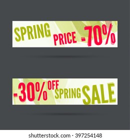 Set of discount banners. 