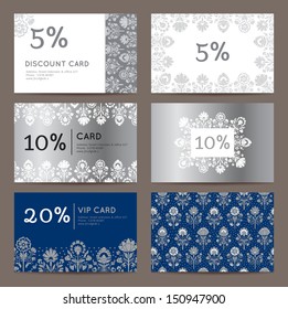 Set of discount cards