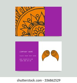 Set of discount cards. Hand paint. Place for your text.