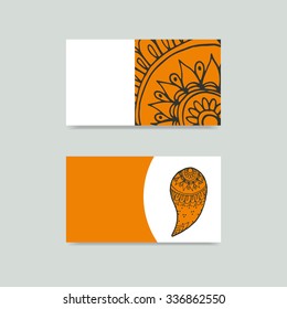 Set of discount cards. Hand paint. Place for your text.