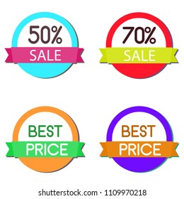 Set of discount gorgeous vector badges