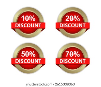 Set of discount label for promotional related to marketing and sales. Stylish labels design for design elements, website or print projects.