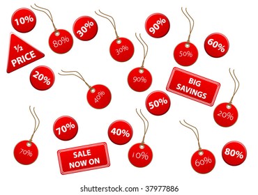 Set of discount labels
