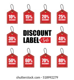 Set of discount labels. Vector discount tags collection.