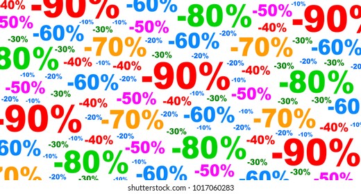 Set discount percent background - vector