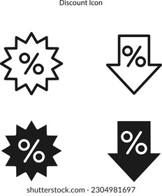 Establecer el icono de etiqueta Porcentaje de descuento aislado en fondo blanco. Signo de la etiqueta de compra. Signo de oferta especial. Símbolo de cupones de descuento.