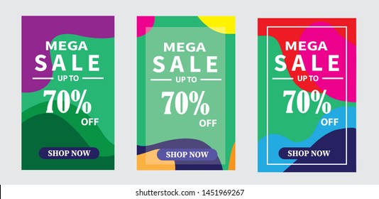 set discount promotion banners template design, for poster,banner, template or etc.