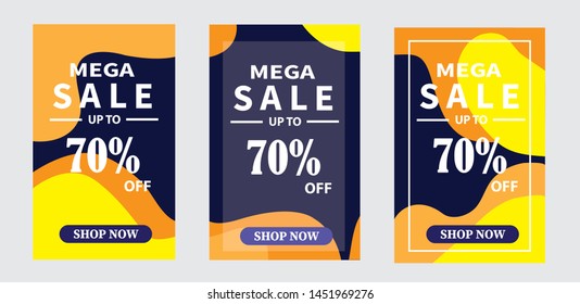 set discount promotion banners template design, for poster,banner, template or etc.