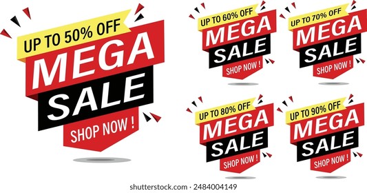 Set Of Discount And Special Offer Tag  Label Vector Illustration 