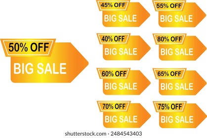 Set Discount And Special Offer Tag Vector Illustration 