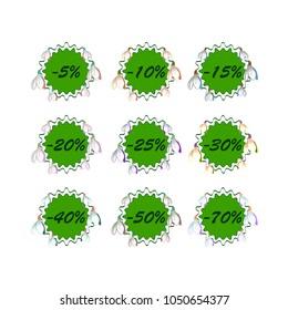 Set of discount spring stickers for sale