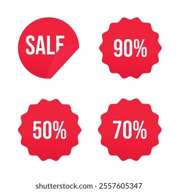 Set of Discount Sticker for Promotion. Sale banner with sunburst Label, blank, stars, tag. Starburst Discount Set. Shopping icons for business, Black Friday, Mega Special Offer, Cyber Monday. Vector