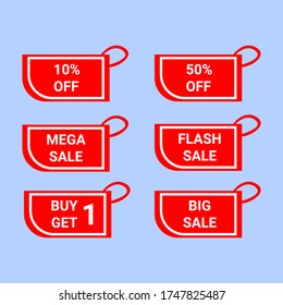 Set of discount tags icon. big sale, special offer,Vector illustration style is flat iconic symbol,. Designed for websites and software interfaces