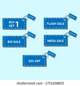 Set of discount tags icon. big sale, special offer,Vector illustration style is flat iconic symbol,. Vector price tag icon