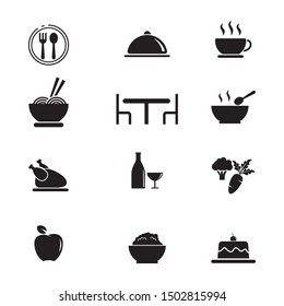 Set of dish and menu vector illustration. Food vector illustration. Food icon 