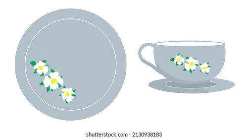 Set of dishes vector illustration