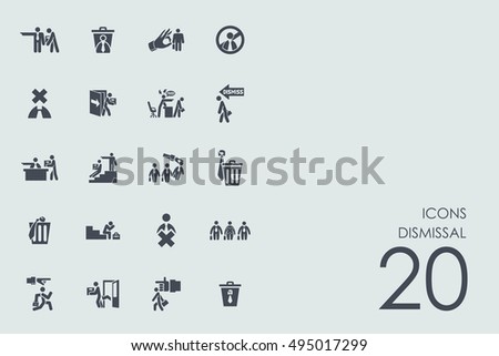 Set of dismissal icons