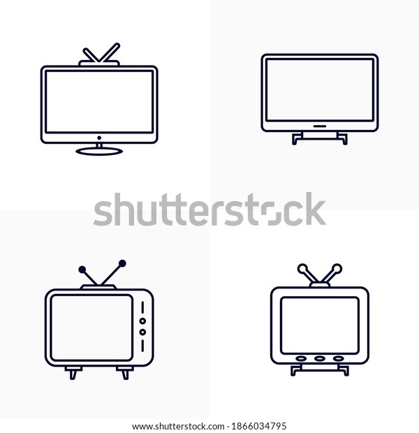 Set of\
Display Screen for Movie icon logo vector template, Creative Movie\
logo concept, Icon symbol,\
Illustration