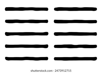 Set of distorted black lines