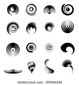 set of distortion spiral elements
