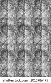Set of distressed overlay texture of cracked concrete, stone or asphalt. grunge background. abstract halftone vector illustration