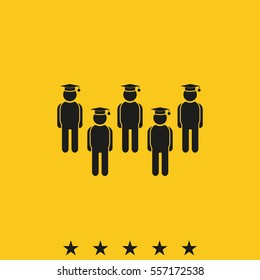 Set of diverse college or university graduation students.